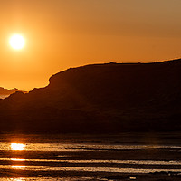 Buy canvas prints of Daymer Bay sunset  - Cornwall by Chris Warham