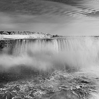 Buy canvas prints of Niagara Falls, Toronto in black and white by Chris Warham