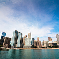 Buy canvas prints of Chicago skyline from Lake Michigan by Chris Warham