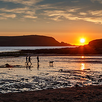 Buy canvas prints of Cornish sunset by Chris Warham