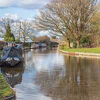 Buy canvas prints of Canal boats on the Macclesfield Canal by Chris Warham