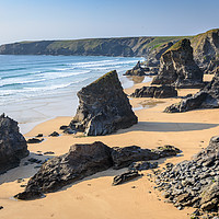 Buy canvas prints of Bedruthan Steps by Chris Warham