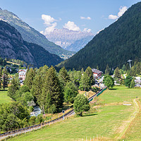 Buy canvas prints of The Vallorcine valley in the French Alps in summer by Chris Warham