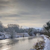 Buy canvas prints of Winter on the Macclesfield canal by Chris Warham
