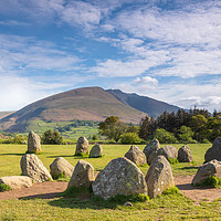 Buy canvas prints of Castlerigg Stone Circle and Blencathra by Chris Warham