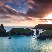 Buy canvas prints of Kynance Cove Sunset by Chris Warham