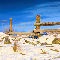 Buy canvas prints of Macclesfield Forest - frosty path to Shutlingsloe by Chris Warham