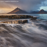 Buy canvas prints of Storm over the Cuillin  by John Ellis