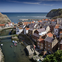 Buy canvas prints of Staithes, North Yorkshire by David Allan