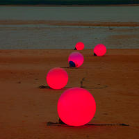 Buy canvas prints of  Pink lights by Scott Williams