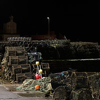 Buy canvas prints of Lobster pots sitting on the dock by Scott Williams