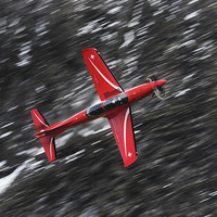 Buy canvas prints of  Red on Black - Axalp Swiss Air Force PC21 Display by Philip Royal