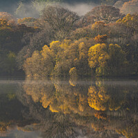 Buy canvas prints of Reflected Autumn Colours - Loweswater, Lake Distri by Philip Royal