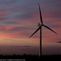 Buy canvas prints of Wind Turbines and Criffel Mountain, Solway Coast by Philip Royal