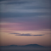 Buy canvas prints of Solway Sea Mist and Criffel Mountain Sunset by Philip Royal