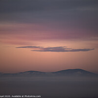 Buy canvas prints of Solway Sea Mist and Criffel Mountain in Pink by Philip Royal