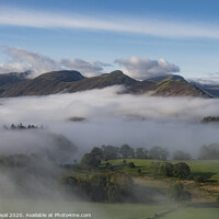 Buy canvas prints of Catbells and Mist - Derwentwater, Lake District by Philip Royal