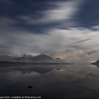 Buy canvas prints of Bassenthwaite and Skiddaw on a Winter Night, LDNP  by Philip Royal