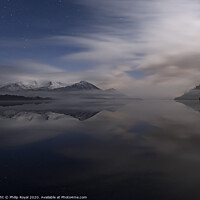 Buy canvas prints of Night Mists around Skiddaw, Lake District (square) by Philip Royal