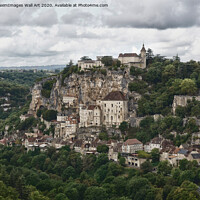 Buy canvas prints of MXI32170 Panoramic landscape of Rocamadour medieva by MaximImages Wall Art