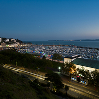 Buy canvas prints of  Torquay Marina at night by john english