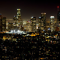 Buy canvas prints of Los Angeles Skyline by Ade Tandy
