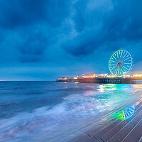 Buy canvas prints of Blackpool Central Pier at Dusk by Phil Durkin DPAGB BPE4