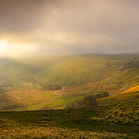 Buy canvas prints of Mam Tor Light Show Panoramic Scene by Phil Durkin DPAGB BPE4