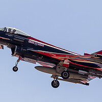 Buy canvas prints of RAF Typhoon Blackjack Landing - Blackpool Air Show by Phil Durkin DPAGB BPE4