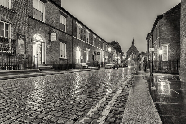 Old Cobbled Street - Bolton Version 2 Picture Board by Phil Durkin DPAGB BPE4