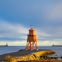 Buy canvas prints of Herd Groyne Lighthouse at Sunrise by Phil Durkin DPAGB BPE4
