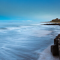 Buy canvas prints of High Tide At Bamburgh Castle by Phil Durkin DPAGB BPE4