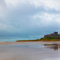 Buy canvas prints of Bamburgh Castle Reflection by Phil Durkin DPAGB BPE4