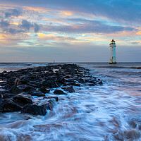 Buy canvas prints of Perch Rock Lighthouse at New Brighton by Phil Durkin DPAGB BPE4