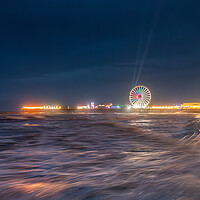 Buy canvas prints of Blackpool At Night by Phil Durkin DPAGB BPE4
