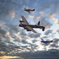 Buy canvas prints of  Battle of Britain Trio by Phil Durkin DPAGB BPE4