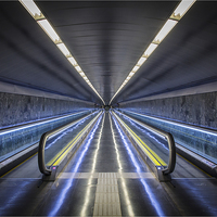 Buy canvas prints of  Travelator by Phil Durkin DPAGB BPE4