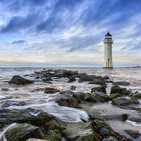 Buy canvas prints of Receding Tide at New Brighton by Phil Durkin DPAGB BPE4