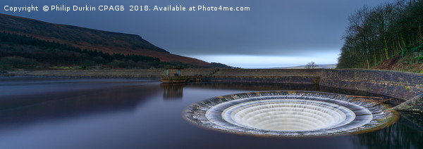 Ladybower Reservoir Plughole Framed Mounted Print by Phil Durkin DPAGB BPE4
