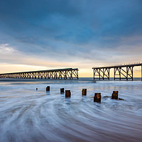 Buy canvas prints of Steetley Pier Sunset  by Phil Durkin DPAGB BPE4