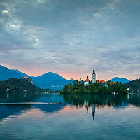 Buy canvas prints of Lake Bled At Dawn With Ducks by Phil Durkin DPAGB BPE4