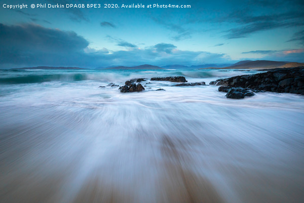 Retreating wave Bagh Steinigidh - Isle Of Harris Picture Board by Phil Durkin DPAGB BPE4