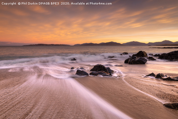 Golden Light at Traigh Bheah - Isle Of Harris Picture Board by Phil Durkin DPAGB BPE4