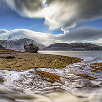 Buy canvas prints of Corpach Wreck & Ben Nevis by Phil Durkin DPAGB BPE4
