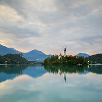 Buy canvas prints of Dawn Over Lake Bled - Slovenia by Phil Durkin DPAGB BPE4