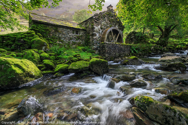 The Old Mill - Borrowdale Picture Board by Phil Durkin DPAGB BPE4