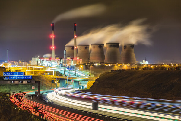 Ferrybridge Power Station Picture Board by Phil Durkin DPAGB BPE4