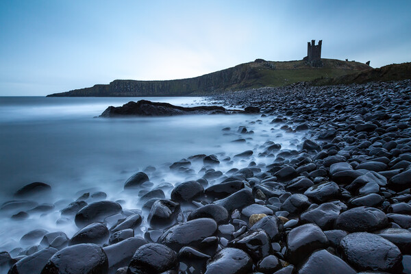 Dunstanburgh Castle Northumberland Picture Board by Phil Durkin DPAGB BPE4
