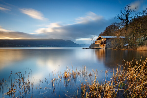 Ullswater Boat House Picture Board by Phil Durkin DPAGB BPE4