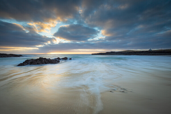 Sunset at Clachtoll Assynt Beach Scottish Highland Picture Board by Phil Durkin DPAGB BPE4